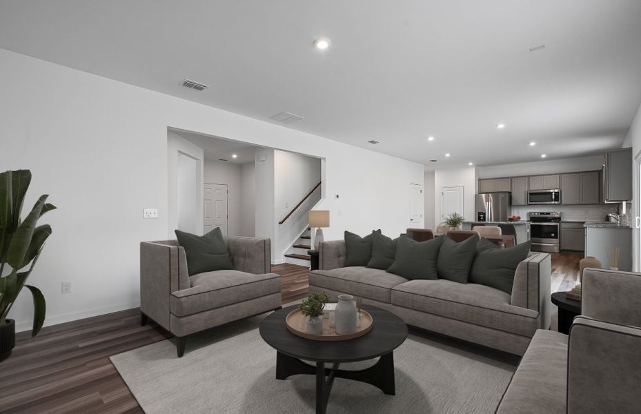 Gathering Room Virtually  Staged