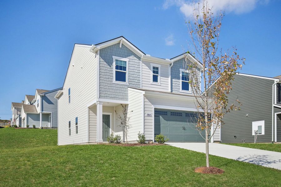 Representative exterior photo of a completed home built from the Pegasus by Starlight Homes in Sunrise at Arbor Ridge, La Vergne, TN (Image 2).