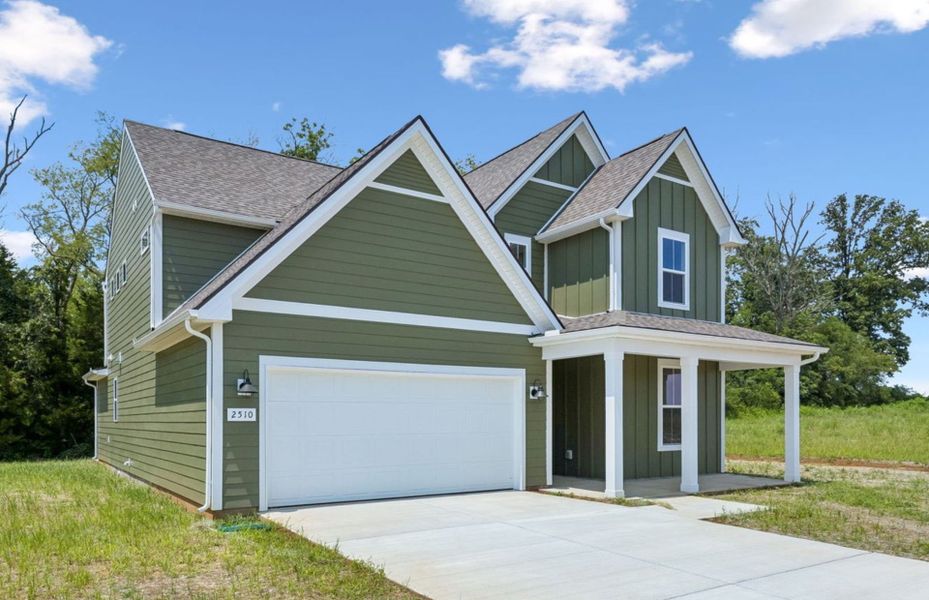 Front exterior of a new home in Glenview Farms, Murfreesboro, TN, highlighting curb appeal (Image 27).