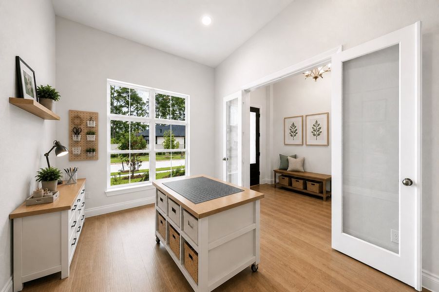 Furnished interior view inside a new home in Audubon 60′, Magnolia (Image 5). Furnished interior view inside a new home in Audubon 60′, Magnolia (Image 5).