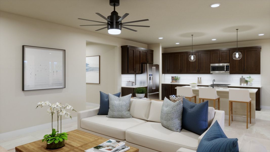Representative furnished interior of a home built from the 4009 by Risewell Homes in Freedom at Anthem, Kyle (Image 4).