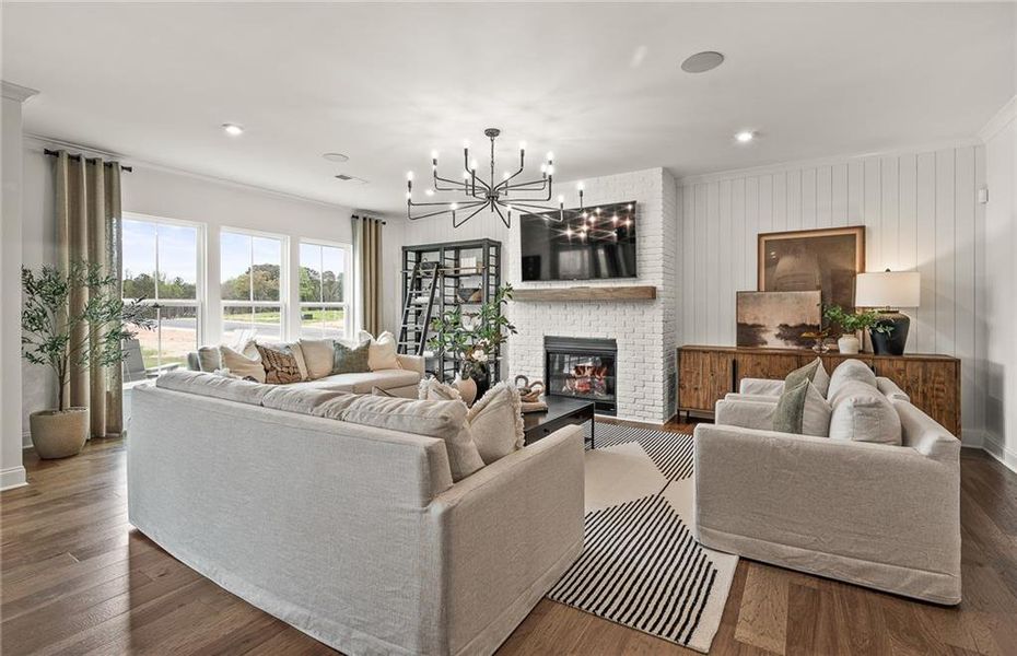 Furnished interior view inside a new home in Oakwood, Cumming (Image 28). Furnished interior view inside a new home in Oakwood, Cumming (Image 28).