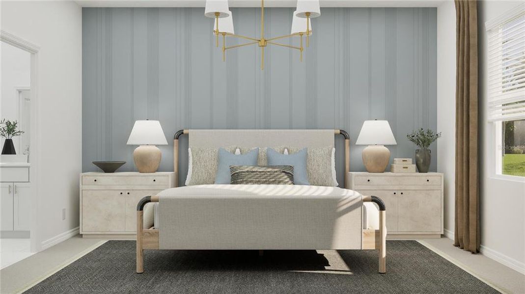 Furnished interior view inside a new home in Island Lakes at Coco Bay, Englewood (Image 14).