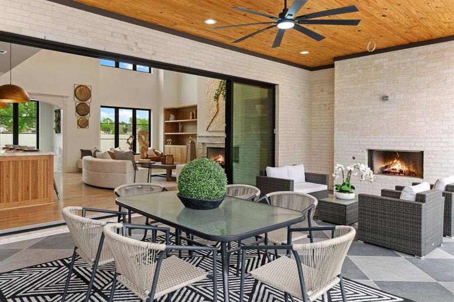 Exterior details and patio area of a home in , Dallas (Image 3).