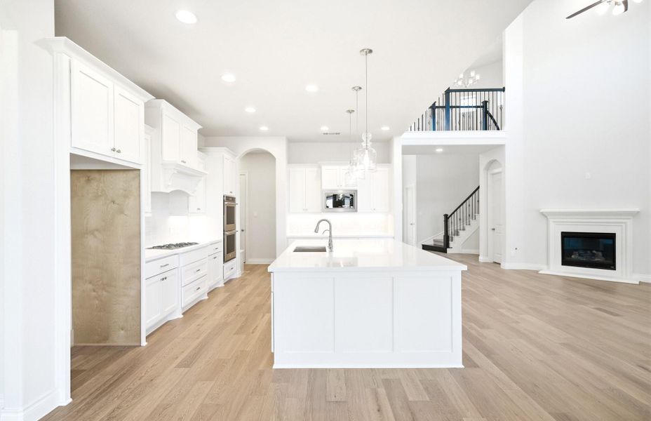 Furnished interior view inside a new home in Bridgeland 60′, Cypress (Image 6).