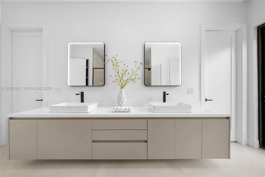 Furnished interior view inside a new home in , Coral Gables (Image 17).