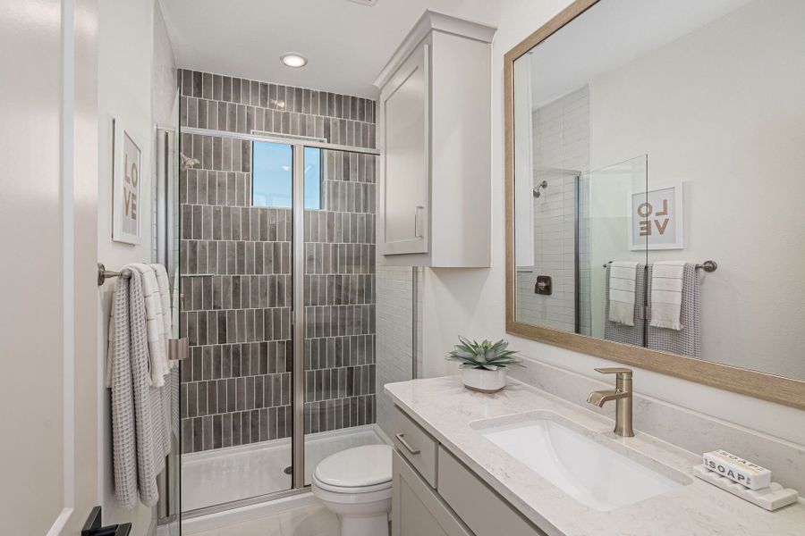 Representative furnished interior of a home built from the Augusta by Landon Homes in Fields Reserve - 70's, Frisco (Image 17). Representative furnished interior of a home built from the Augusta by Landon Homes in Fields Reserve - 70's, Frisco (Image 17).