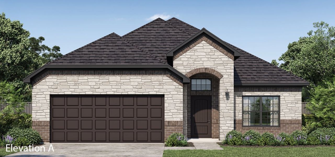 Representative exterior photo of a completed home built from the Denmark II by Altura Homes in Mallard Point, Greenville, TX (Image 1). Representative exterior photo of a completed home built from the Denmark II by Altura Homes in Mallard Point, Greenville, TX (Image 1).