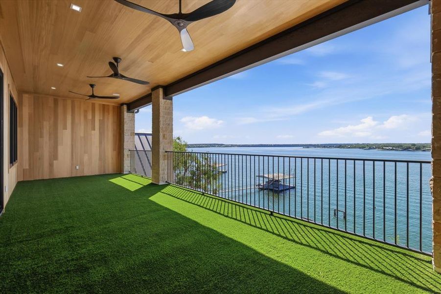 Exterior details and patio area of a home in , Graford (Image 21).