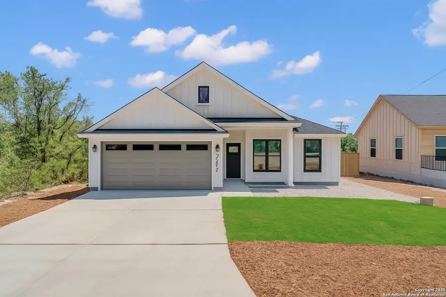 Front exterior of a new home in , Spring Branch, TX, highlighting curb appeal (Image 1). Front exterior of a new home in , Spring Branch, TX, highlighting curb appeal (Image 1).