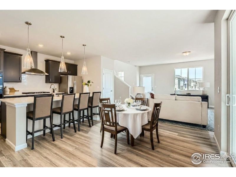 Furnished interior view inside a new home in Waterfield - Single Family Homes, Fort Collins (Image 6). Furnished interior view inside a new home in Waterfield - Single Family Homes, Fort Collins (Image 6).