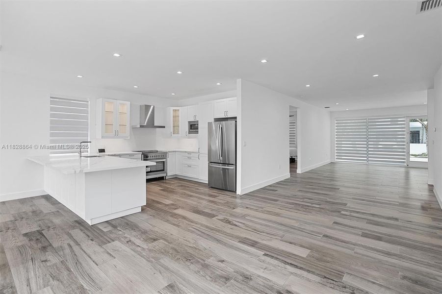 Furnished interior view inside a new home in , Miami (Image 10).