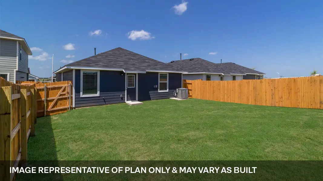 Exterior details and patio area of a home in Prairie Lakes, Buda (Image 3).