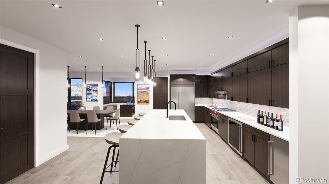 Rendering only. Actual finishes are selected by the buyer and layout varies throughout the residences.