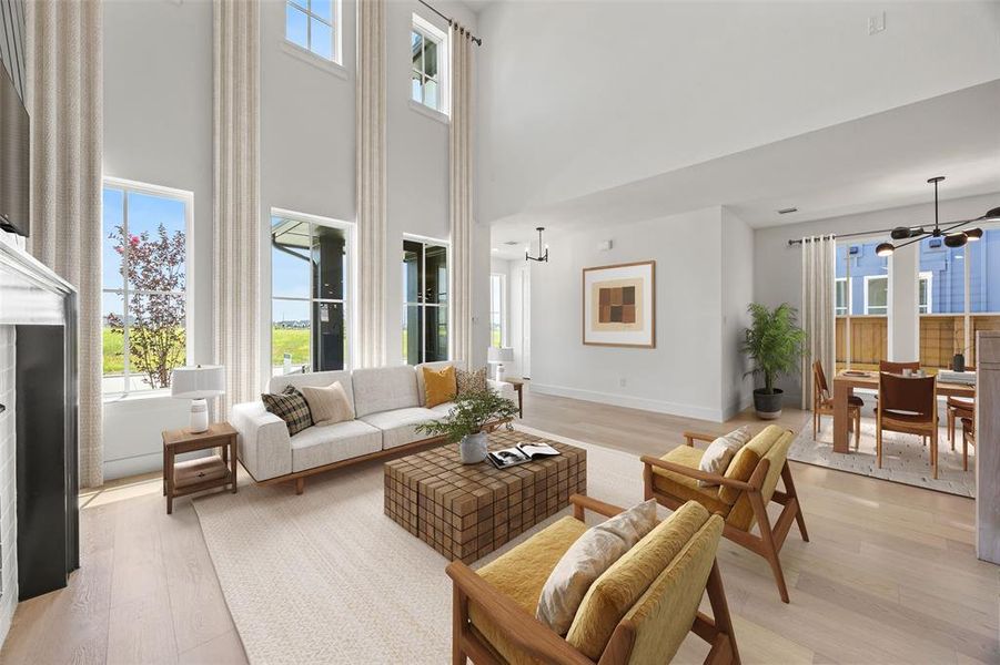 Furnished interior view inside a new home in Fields, Frisco (Image 7). Furnished interior view inside a new home in Fields, Frisco (Image 7).