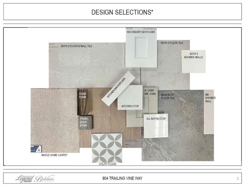 Design selections for 804 Trailing Vine - Representative Photo