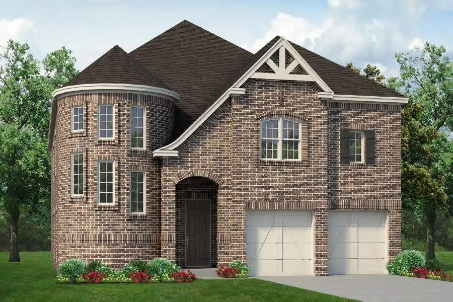 Representative exterior photo of a completed home built from the Dublin by Sandlin Homes in Lakesong, Midlothian, TX (Image 2). Representative exterior photo of a completed home built from the Dublin by Sandlin Homes in Lakesong, Midlothian, TX (Image 2).