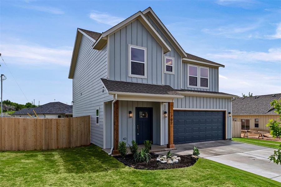 Front exterior of a new home in , Granbury, TX, highlighting curb appeal (Image 19).