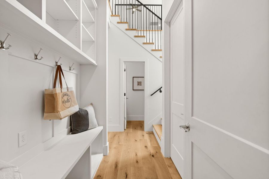 Mudroom with storage space