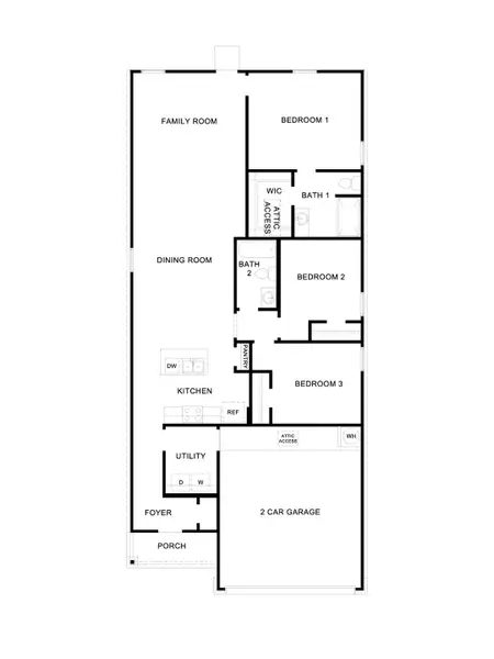 2D floor plan layout of this home in Spring Valley, New Braunfels, TX (Image 3).