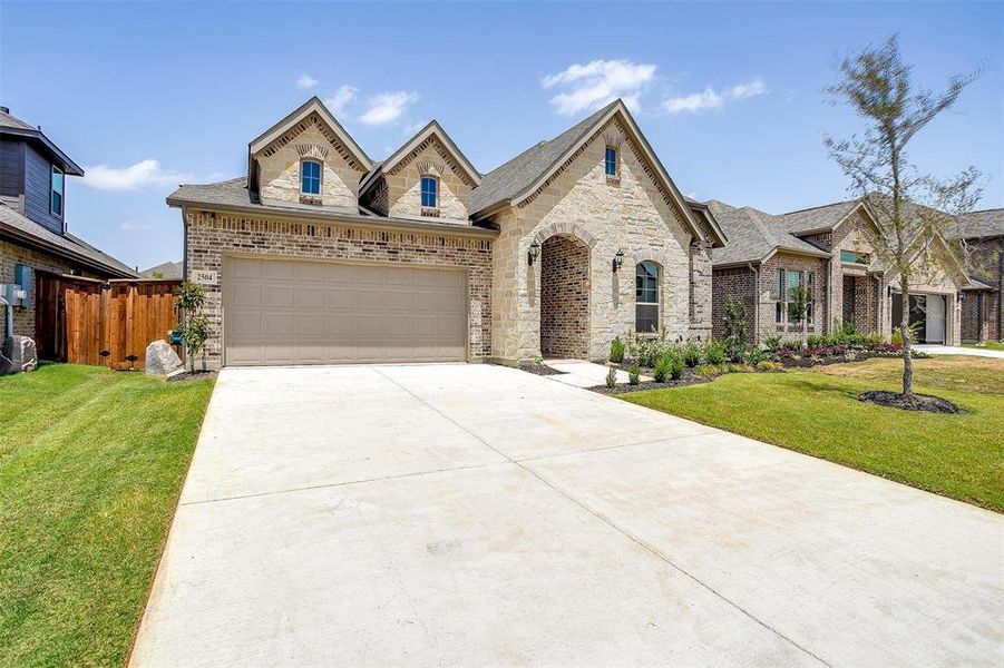 View of front of home with a front yard