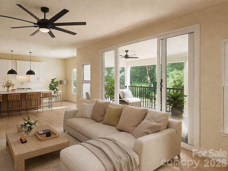 Furnished interior view inside a new home in , Hickory (Image 13).