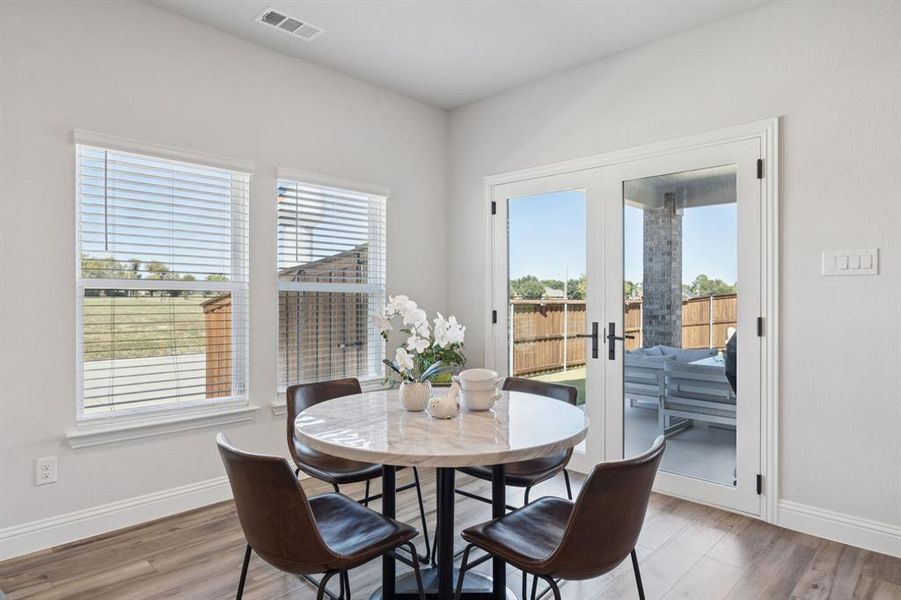 Furnished interior view inside a new home in Prestige Collection at Overland Grove, Forney (Image 16). Furnished interior view inside a new home in Prestige Collection at Overland Grove, Forney (Image 16).