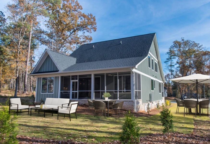 Exterior details and patio area of a home in , Chapin (Image 36).