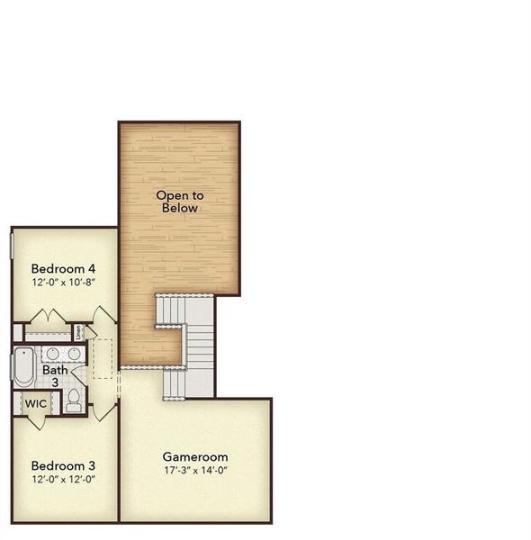 2D floor plan layout of this home in Westside Preserve - 60ft. lots, Midlothian, TX (Image 5).