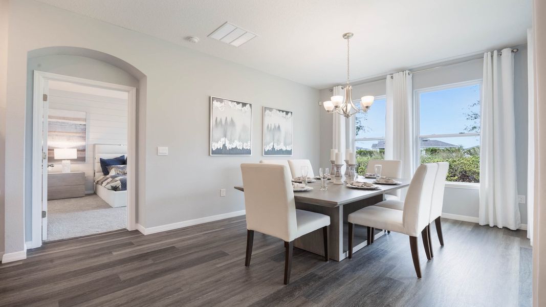 Furnished interior view inside a new home in Harmony West, St. Cloud (Image 6).