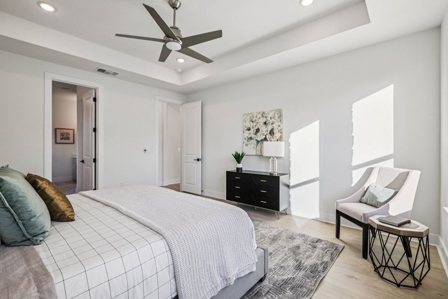Furnished interior view inside a new home in Sauls Ranch, Round Rock (Image 38).