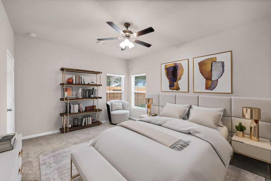 Representative furnished interior of a home built from the Floor Plan 1427 by Colina Homes in River Ranch, Dayton (Image 10).