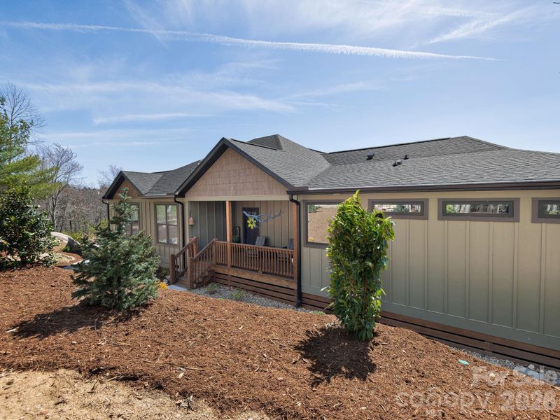Exterior details and patio area of a home in , Hendersonville (Image 29).