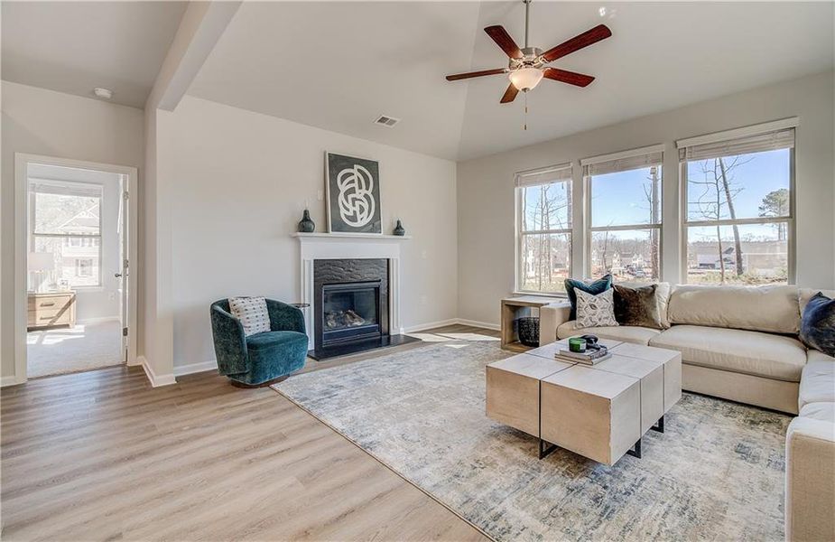 Furnished interior view inside a new home in Cambria at Traditions, Hampton (Image 29). Furnished interior view inside a new home in Cambria at Traditions, Hampton (Image 29).