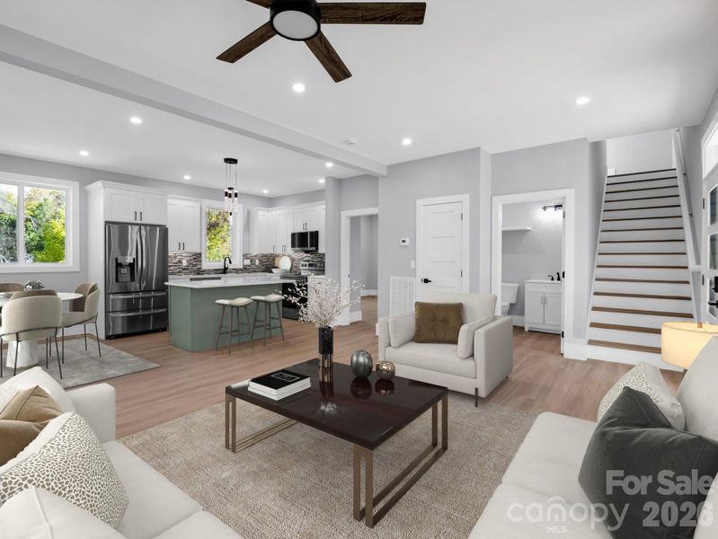 Furnished interior view inside a new home in , Asheville (Image 5).