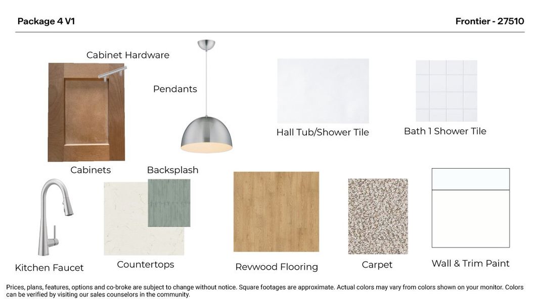 Sample of building materials used in homes in Frontier, Mustang Ridge (Image 29).