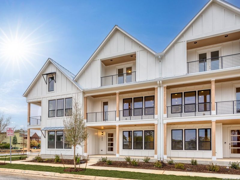 Front exterior of a new home in , San Antonio, TX, highlighting curb appeal (Image 19).