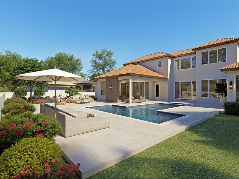 Exterior details and patio area of a home in , Orlando (Image 3). Exterior details and patio area of a home in , Orlando (Image 3).