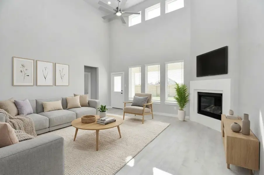 Virtually Staged - Living Room. Sample photo of completed home with similar floor plan. Actual colors and selections may vary. Virtually Staged - Living Room. Sample photo of completed home with similar floor plan. Actual colors and selections may vary.