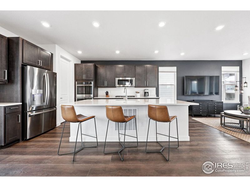 Large open entertaining kitchen