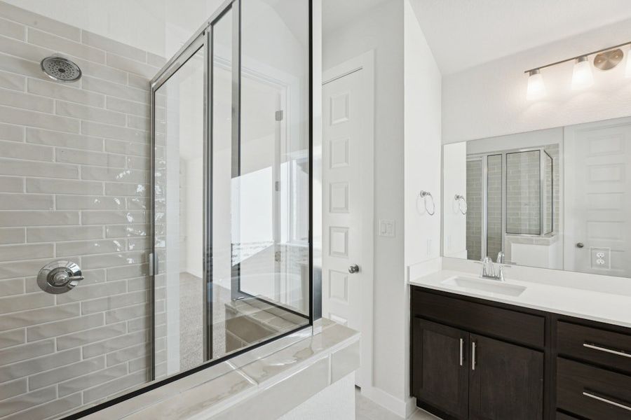 Furnished interior view inside a new home in The Colony, Bastrop (Image 12).