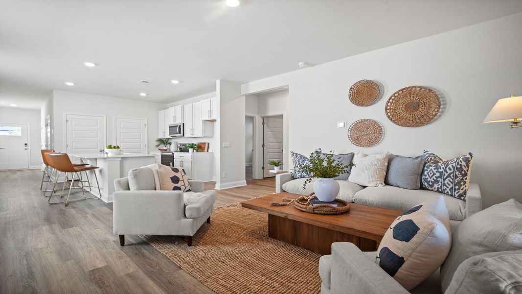Furnished interior view inside a new home in The Groves at Bees Creek, Ridgeland (Image 12). Furnished interior view inside a new home in The Groves at Bees Creek, Ridgeland (Image 12).