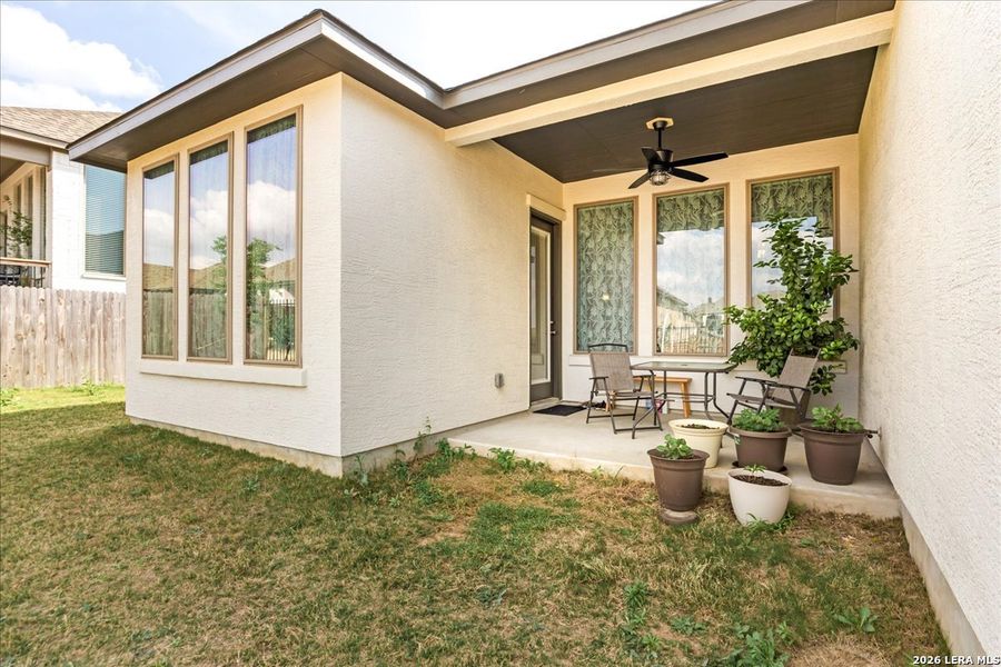 Exterior details and patio area of a home in , Bulverde (Image 25).