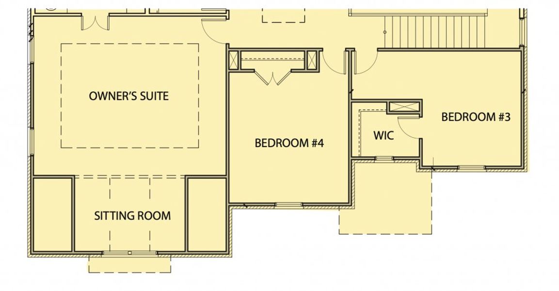 2D floor plan layout for the Parker by Kerley Family Homes in The Estates at Hurricane Pointe, Douglasville, GA (Image 5).