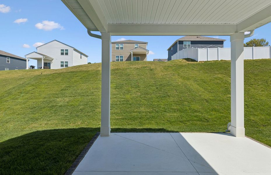 Exterior details and patio area of a home in Independence at Carter's Station, Columbia (Image 3).
