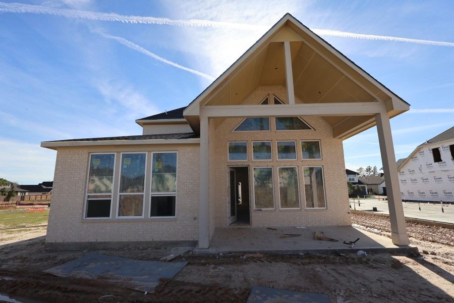 In-progress construction of a new home in Woodson’s Reserve 45′, Spring, TX (Image 4).