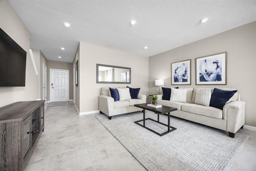 Representative furnished interior of a home built from the Piper End Unit by Ryan Homes in Terra Lago Townhomes, Indiantown (Image 8).