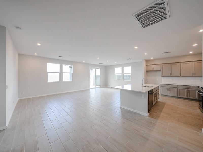 A large empty kitchen.