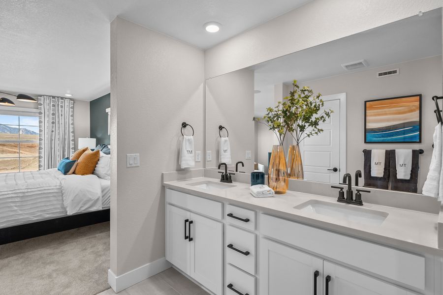 Furnished interior view inside a new home in Trailstone, Arvada (Image 5).