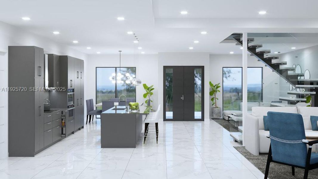 Furnished interior view inside a new home in , Davie (Image 6).
